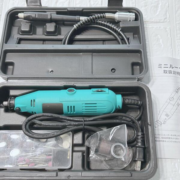 ミニルーター リューター 電動 6段変速可能 124PCS ルーター 工具 木工