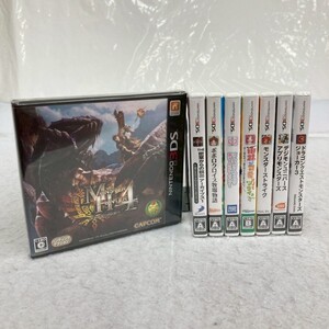 P010-O53-1620【未開封】ニンテンドー 3DS ソフト 8本まとめ/ポポロクロイス牧場物語/THE 密室からの脱出/プリパラ/モンスト/モンハン4/ OA