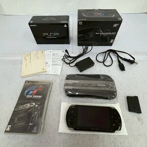 P403-K18-6264 SONY PSP 本体 PSP-3000 ブラック グランツーリスモ レーシングパック PlayStation Portable/箱/説明書/ソフト付 通電OK OA