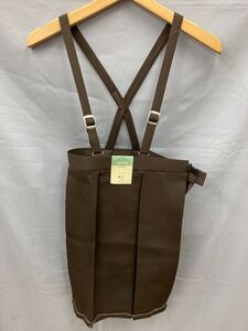 ス-22 Catch 制服 スカート 130 A サイズ ブラウン 茶色 スクール ユニホーム 学生服 肩紐付 プリーツ スカート YKK ファスナー