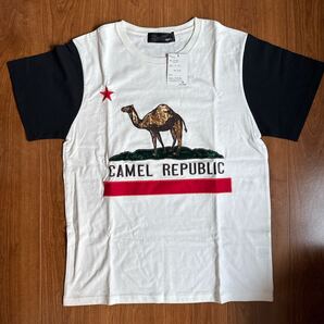 ALDIES キャメル刺繍 Tシャツ M