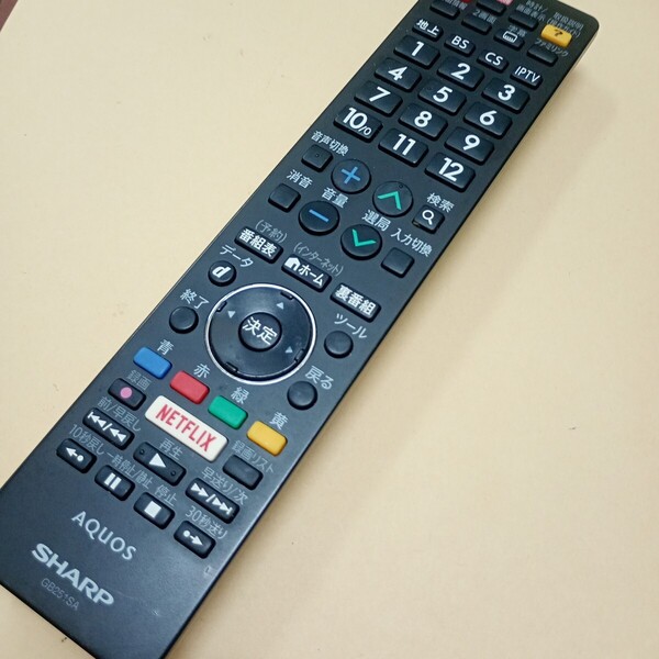【T-1-198】動作確認済 シャープ SHARP 液晶テレビ(AQUOS アクオス) 純正リモコンGB251SA