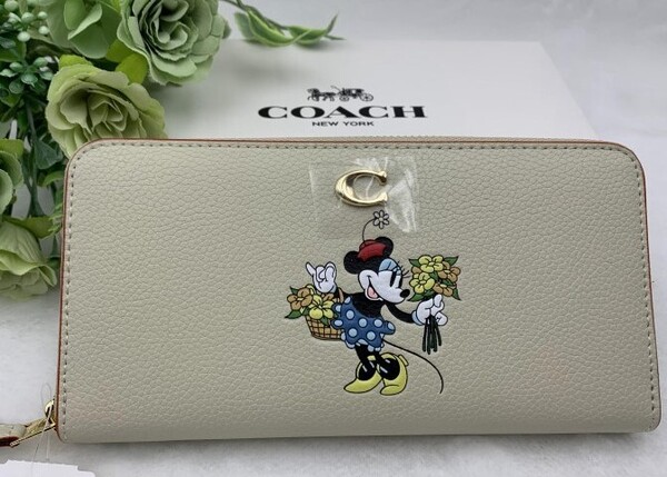 コーチ COACH 長財布 財布 ミニーマウス プレゼント 贈り物 ラウンドジップ ウォレット ロング ジップ 新品未使用 ファッション CH472 C335