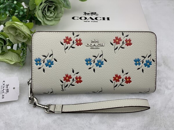 コーチ COACH 長財布 財布 アコーディオン ウォレット フローラル プリントプレゼント レディース ブランド 誕生日 新品 未使用 CT919 C360