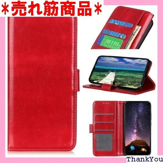For Galaxy A54 5G SC-53D/SC ット内臓ベルト式 NATURAL カラー:レッド RED 164