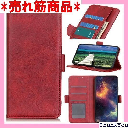For ZTE Libero 5G II 対応 ケース イドマグネット式 GENERAL カラー:レッド RED 170