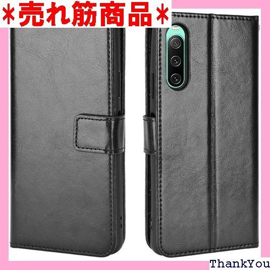 kawaylJP Xperia 10 IV ケース 手 レザー 耐衝撃 耐摩擦 全面保護 手触りが良い ブラック 114