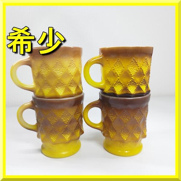 ファイヤーキング キンバリー オレンジ マグカップ orange アメリカ ダイアモンド USAセット mug マグ コップ Fire King yf305
