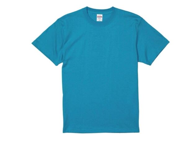 未使用★United Athle 半袖Tシャツ ターコイズブルー 青 綿100 丸首Sサイズ無地