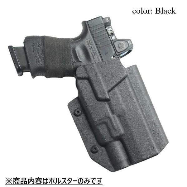 国内製造品 六七五 Glock ストリームライト TLR-7 ライト 専用 カイデックスホルスター 右用 Blackカラー