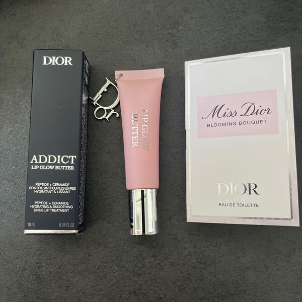 新品未使用 Dior ディオール アディクト リップグロウバター 101 グレイズドピンク リップグロス ミスディオール1mlサンプル付き