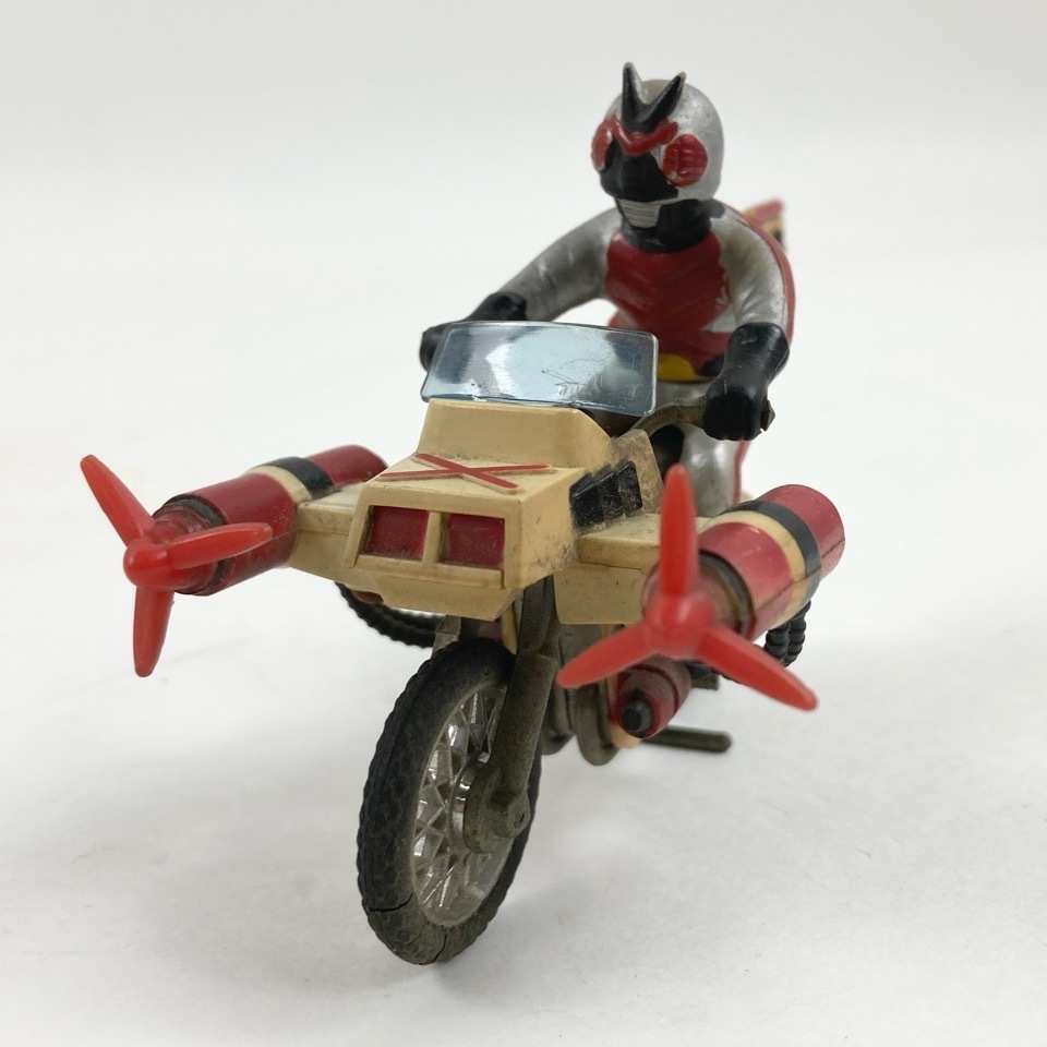 ⚠️レア 仮面ライダーエックス 1期クルーザー 赤プロペラ 超合金 当時物 ポピー Yahoo!オークション -「(ポピー popy)」(仮面ライダーX) (仮面