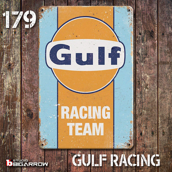179 ブリキ看板 20×30㎝ GULF ガルフ ガレージ メタルプレート アメリカンインテリア USフェンス 世田谷ベース