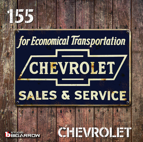 155 ブリキ看板 20×30㎝ CHEVROLET シボレー アメ車 ガレージ メタルプレート アメリカンインテリア USフェンス 世田谷ベース