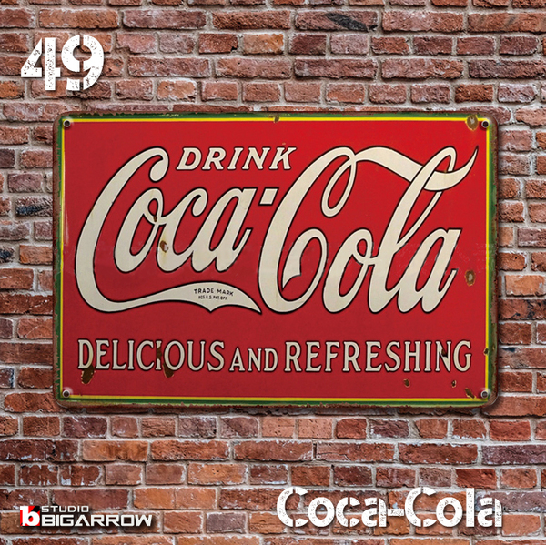 49 ブリキ看板 20×30㎝ Coca-Cola コカ・コーラ ガレージ メタルプレート アメリカンインテリア USフェンス 世田谷ベース