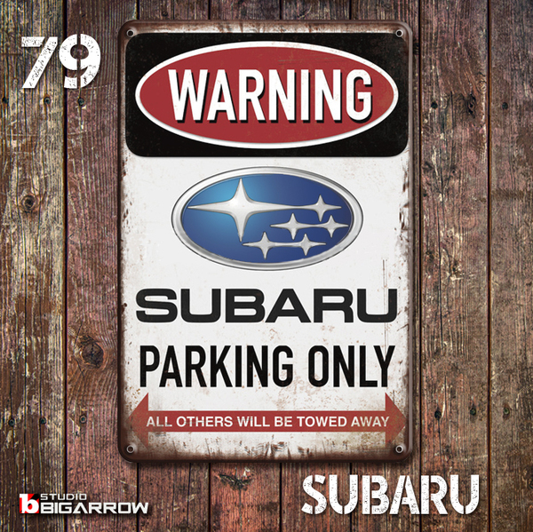 79 ブリキ看板 20×30㎝ SUBARU スバル ガレージ メタルプレート アメリカンインテリア USフェンス 世田谷ベース