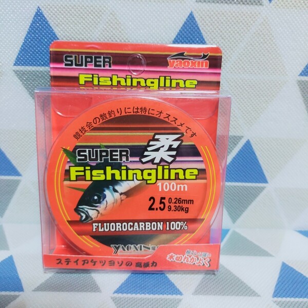 ○新品○送料込○2.5号フロロカーボンライン100m巻 メインラインはもちろんPEラインのリーダーにも バスやライトロックに