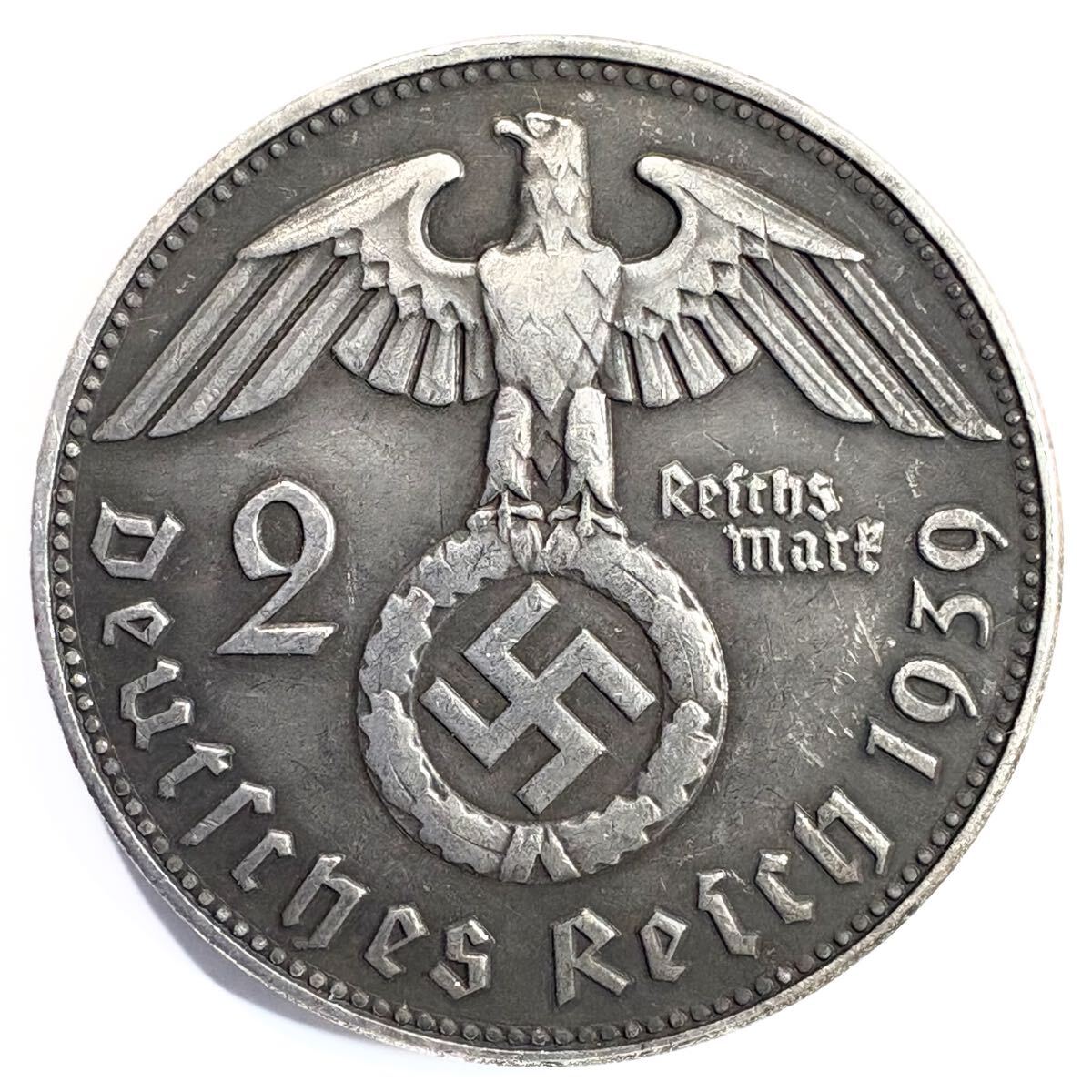 ドイツ 第三帝国 5ライヒスマルク 銀貨 1936年 D 5マルク