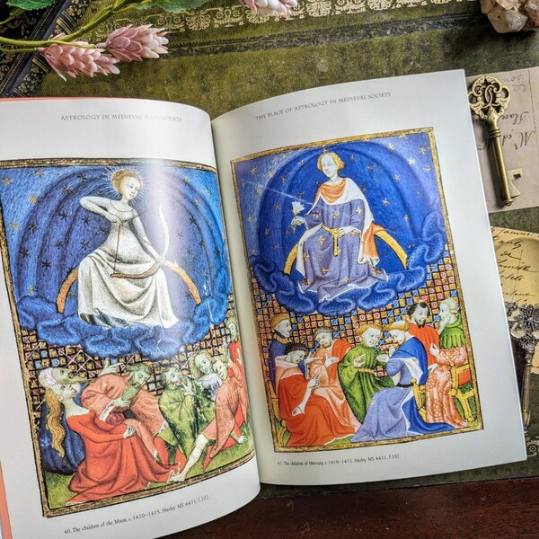 星と運命が織りなす、美しき中世の宇宙写本 ヴィンテージ本 古書洋書