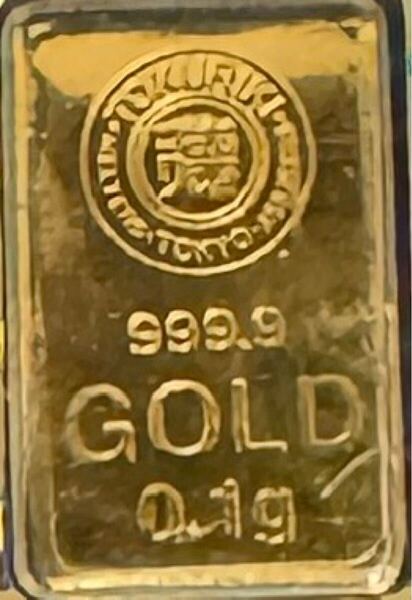 純金 インゴット 0.1g ゴールド ケース入り 24k 匿名配送 即決 徳力本店 送料無料