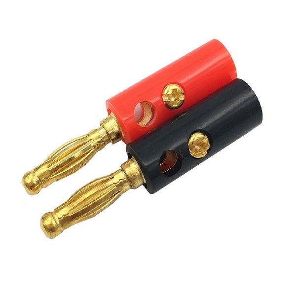 バナナプラグ プラスチックカバー 赤 黒 セット 内径4mm 10本セット:赤×5本 黒×5