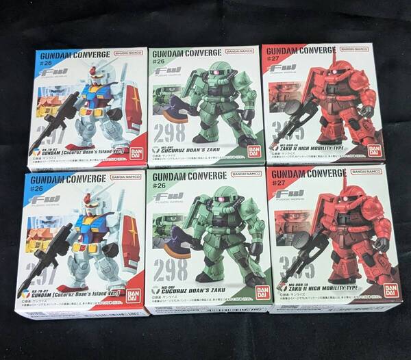 ガンダムコンバージ ガンダム(ククルス・ドアンの島版) / ククルス・ドアン専用ザク / シャア専用高機動型ザクII FW GUNDAM CONVERGE