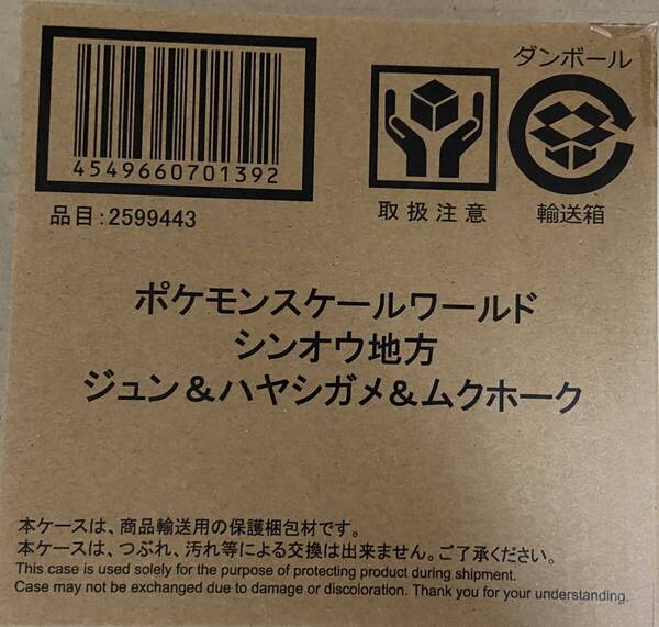 ポケモンスケールワールド シンオウ地方 ジュン ハヤシガメ ムクホーク 輸送箱未開封