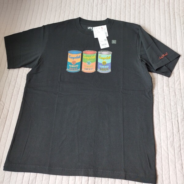 1点のみ 未使用 ユニクロ ut 半袖 アンディウォーホル Tシャツ L men 黒 アーカイブ 匿名 送料無料