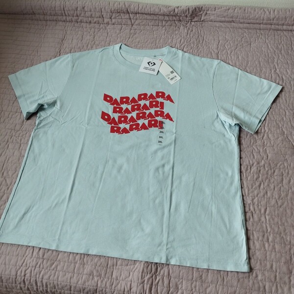 未使用 ユニクロ UNIQLO UT 綿100 ファインドユアトレジャー 半袖 Tシャツ 大きい 3xl レディース Light Blue 匿名 送料無料