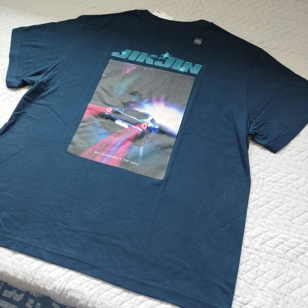 未使用 ユニクロ 綿100 半袖 Tシャツ 大きい 3XL men ネイビー ファインドユアトレジャー jik jin オーバーサイズ 匿名 送料無料