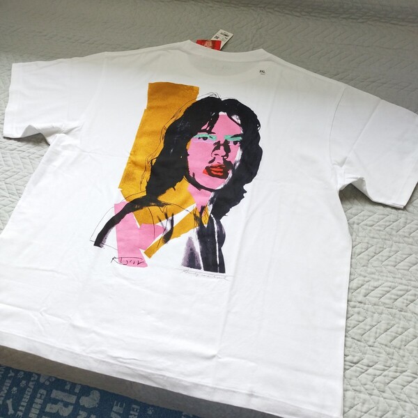 未使用 ユニクロ ut アンディウォーホル コラージュ ミックジャガー 半袖 Tシャツ 綿100 オーバーサイズフィット 3xl men 匿名 送料無料