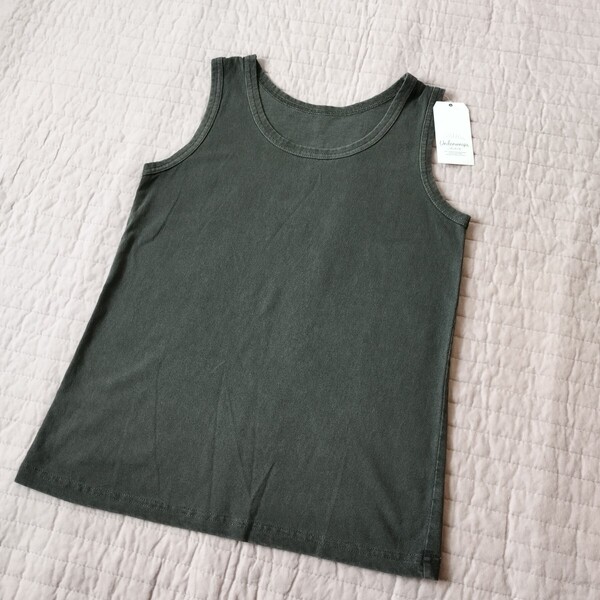 1点のみ 未使用 UNDERWRAPS ノースリーブ タンクトップ Tシャツ M くすみ感 ダークグレー しっかりめ素材 肌触り良い 匿名 送料無料
