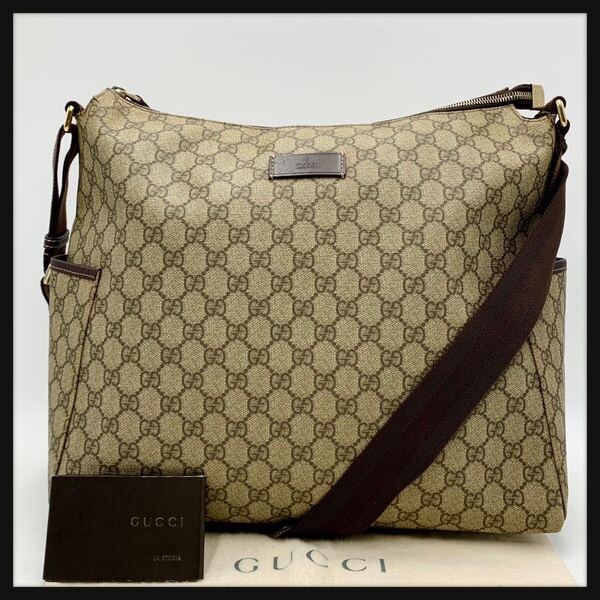 GUCCI グッチ メッセンジャーバッグ GGスプリーム 斜め掛けショルダー メンズ レディース 男女兼用