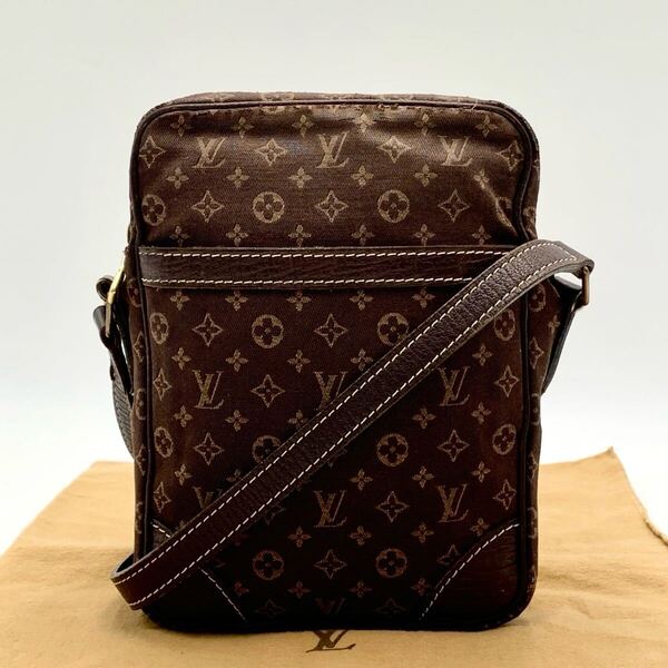 LOUIS VUITTON ルイヴィトン ミニラン モノグラム ダヌーブ デュンヌ ショルダーバッグ ポシェット 斜め掛け 濃茶色