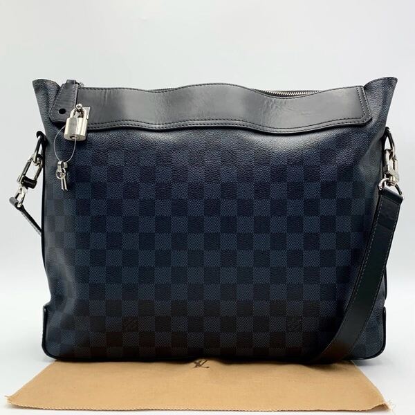 ルイヴィトン LOUIS VUITTON ダミエコバルト グリニッジ ショルダーバッグ 鍵付き 南京錠 メンズ メッセンジャーバッグ 斜め掛け可能