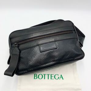 BOTTEGA VENETA ボッテガ ヴェネタ ボディバッグ レザー メンズ 斜め掛け ショルダーバッグ ブラック 黒