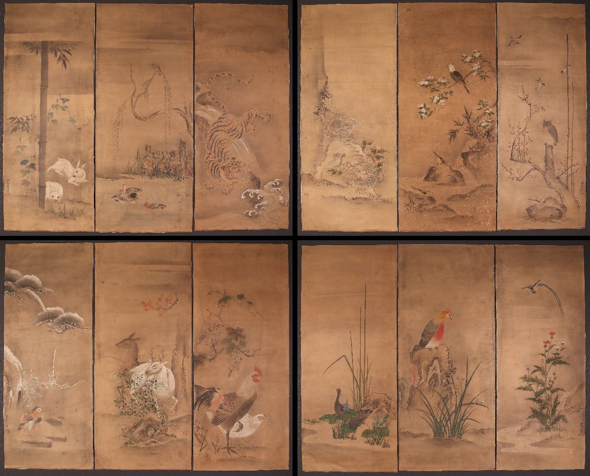 Yahoo!オークション -「掛け軸 狩野」(花鳥、鳥獣) (日本画)の落札相場