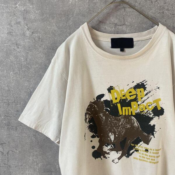 Deep Impact グラフィックTシャツ 白系 Mメンズ相当 競馬