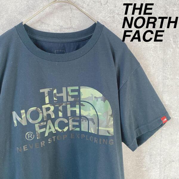 THE NORTH FACE カモフラージュロゴ Tシャツ 半袖 Mメンズ