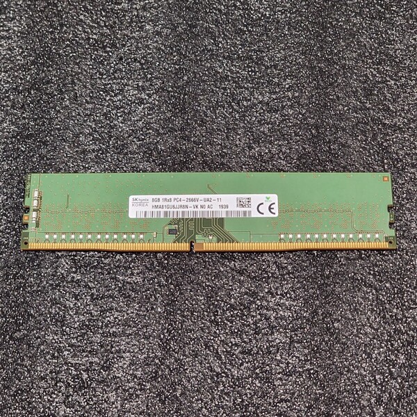 SK HYNIX DDR4-2666MHz 8GB (8GB×1枚キット) HMA81GU6JJR8N-VK 動作確認済み デスクトップ用 PCメモリ
