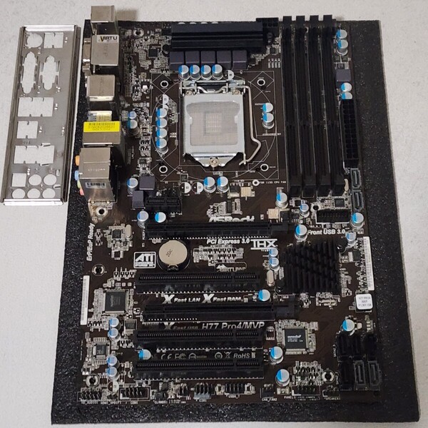 ASRock H77 Pro4/MVP IOパネル付属 LGA1155 ATXマザーボード 第2・3世代CPU対応 最新Bios 動作確認済 PCパーツ (3)