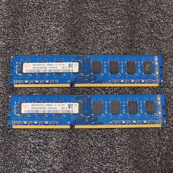 SK HYNIX DDR3-1600MHz 8GB (4GB×2枚キット) HMT351U6CFR8C-PB 動作確認済み デスクトップ用 PCメモリ