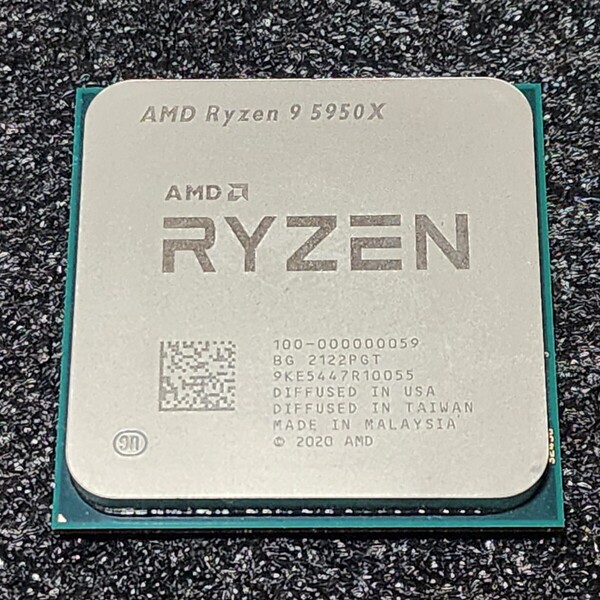 CPU AMD RYZEN9 5950X 3.4GHz 16コア32スレッド Socket AM4 PCパーツ 動作確認済み
