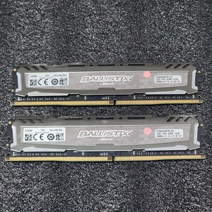 CRUCIAL BALLISTIX DDR4-2666MHz 16GB (8GB×2枚キット) BLS8G4D26BFSB.16FE 動作確認済み デスクトップ用 PCメモリ