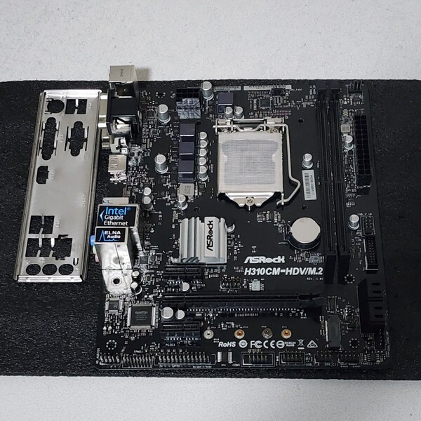ASRock H310CM-HDV/M.2 IOパネル付属 LGA1151 MicroATXマザーボード 第8・9世代CPU対応 最新Bios 動作確認済 PCパーツ