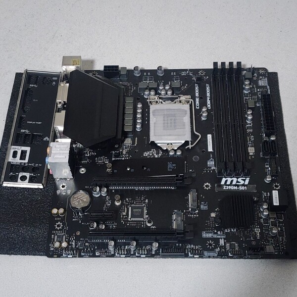 MSI Z390M-S01 IOパネル付属 LGA1151 MicroATXマザーボード 第8・9世代CPU対応 Bios 動作確認済 PCパーツ