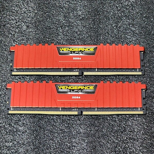 CORSAIR VENGEANCE LPX DDR4-2666MHz 32GB (16GB×2枚キット) CMK32GX4M2A2666C16R 動作確認済み デスクトップ用 PCメモリ