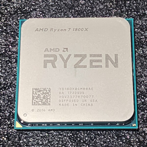CPU AMD RYZEN7 1800X 3.6GHz 8コア16スレッド Socket AM4 PCパーツ 動作確認済み