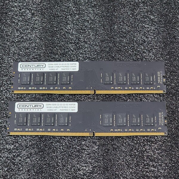 CENTURY MICRO DDR4-3200MHz 32GB (16GB×2枚キット) 動作確認済み デスクトップ用 PCメモリ