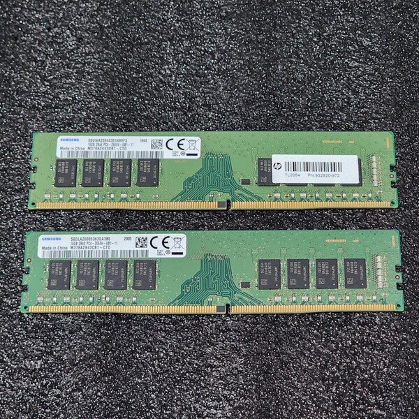 SAMSUNG DDR4-2666MHz 32GB (16GB×2枚キット) 動作確認済み デスクトップ用 PCメモリ